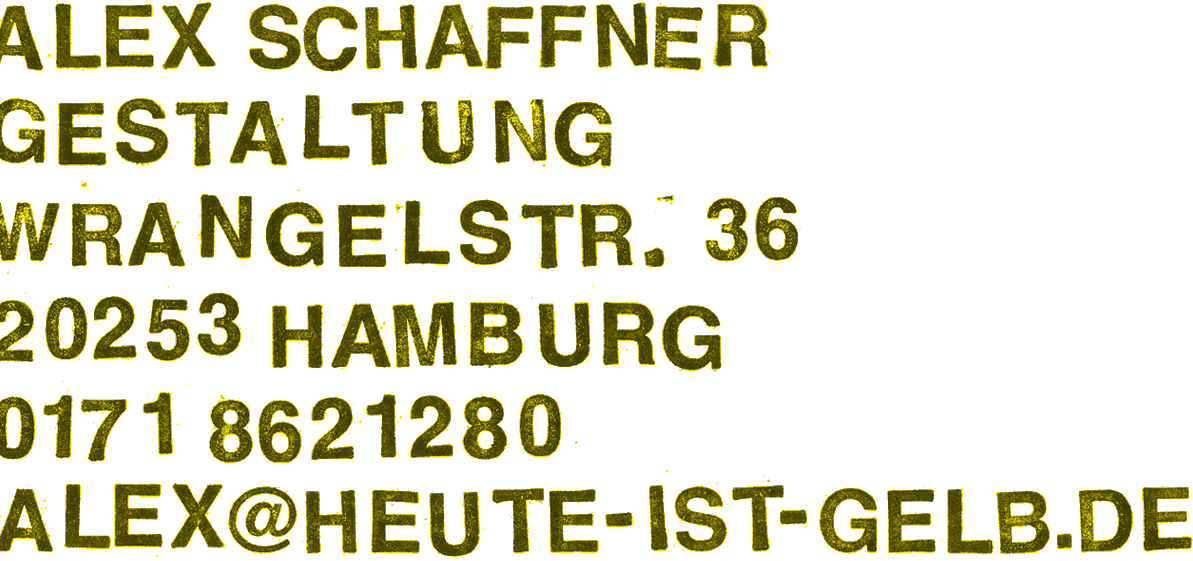 Alex Schaffner - Gestaltung